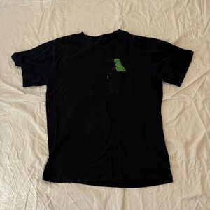 Ripndip Black Tee with Green Alien Graphic